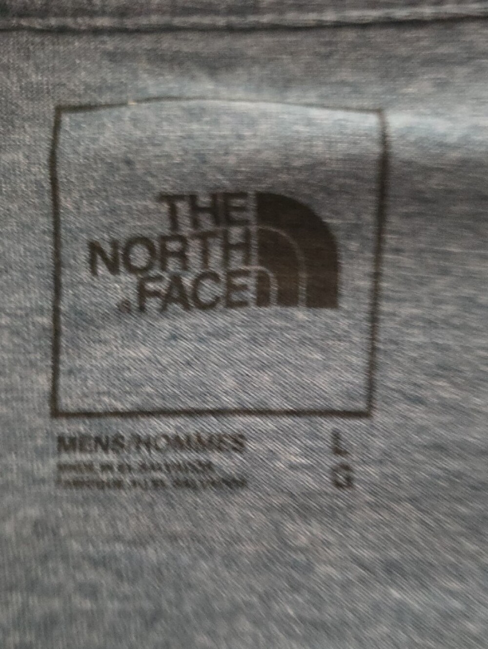 The North Face Men's Heather Slate Blue Short Sleeve Logo Tee - Picture 3 of 4